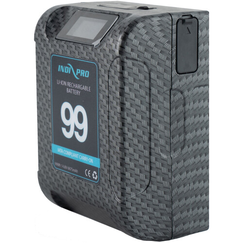 IndiPRO Tools Micro Alpha Series 99Wh V-Mount Li-Ion Battery (Carbon Fiber Color)