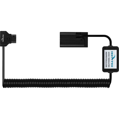 IndiPRO Tools Coiled D-Tap to Sony L-Series Dummy Battery Cable