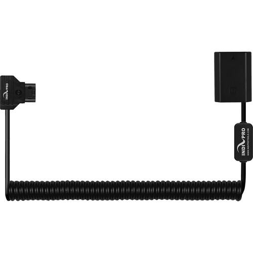 IndiPRO Tools Coiled D-Tap to Sony NP-FZ100 Type Dummy Battery Cable (24-36")