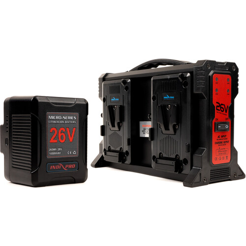 IndiPRO Tools Micro-Series 26V 260Wh Battery and Quad Charger Kit (Gold Mount)