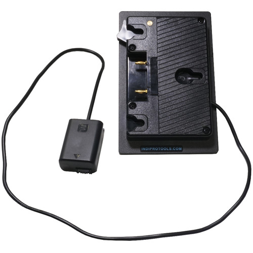 IndiPRO Tools Gold Mount Plate with NP-FW50 Dummy Battery (1/4"-20 Thread)