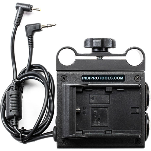 IndiPRO Tools Dual LP-E6 Power Grid & XLR Audio Box for Blackmagic Pocket Cinema Camera (15mm Rod Bracket)
