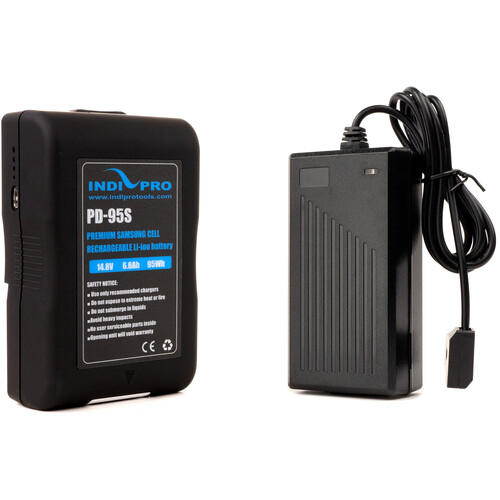 IndiPRO Tools 14.8V 95Wh Lithium-Ion Battery & Pro Charger Kit (V-Mount)