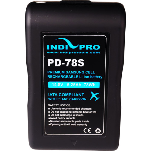 IndiPRO Tools Compact 78Wh V-Mount Li-ion Battery