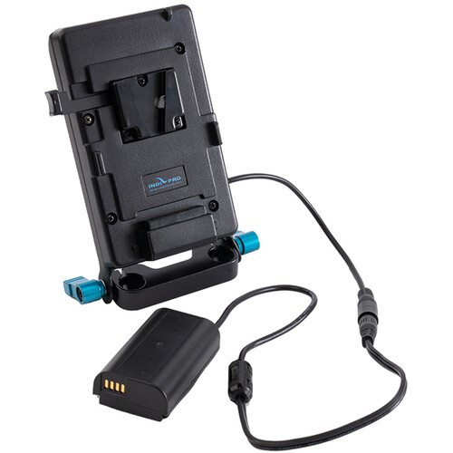 IndiPRO Tools V-Mount Plate with DMW-BLJ31 Dummy Battery (15mm Rod Bracket)