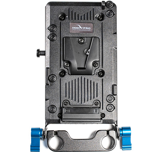 IndiPRO Tools Battery Adapter Plate with 15mm Rod System (V-Mount)