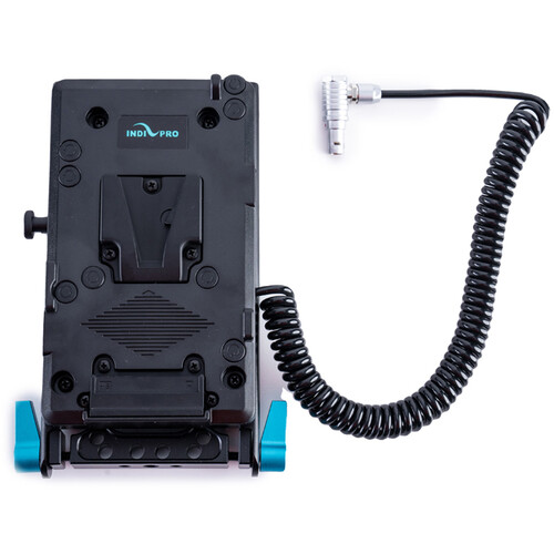 IndiPRO Tools V-Mount Battery Plate with 15mm Rod Mount for RED KOMODO (Dual D-Tap Outputs)
