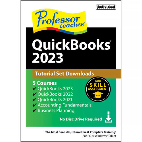 Individual Software Professor Teaches QuickBooks 2023 Tutorial Set (Windows, Download)