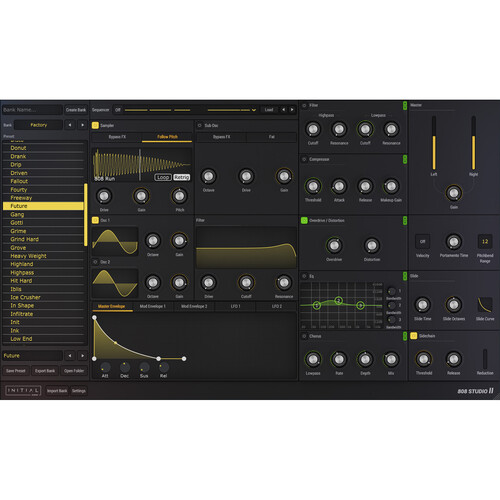 INITIAL AUDIO 808 Studio 2 Sub Bass Plug-In Instrument (Download)
