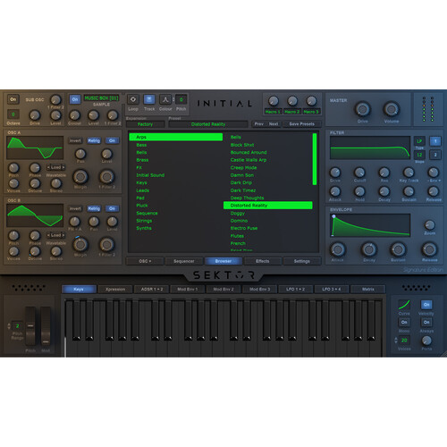 INITIAL AUDIO Sektor Hybrid Wavetable Synth Plug-In Instrument (Download)