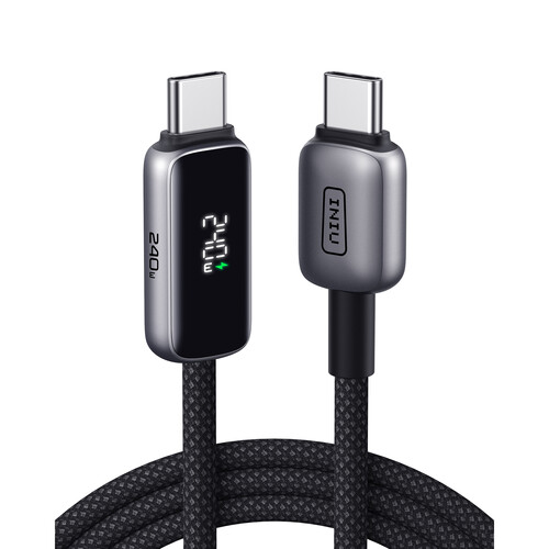 INIU Leopard Digital Display USB-C Cable (240W, 6.6')