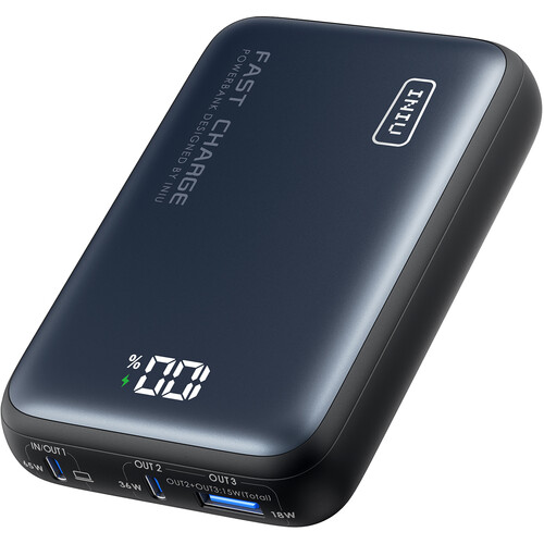INIU Leopard Power 65 USB-C Power Bank with LED Display (20,000mAh)