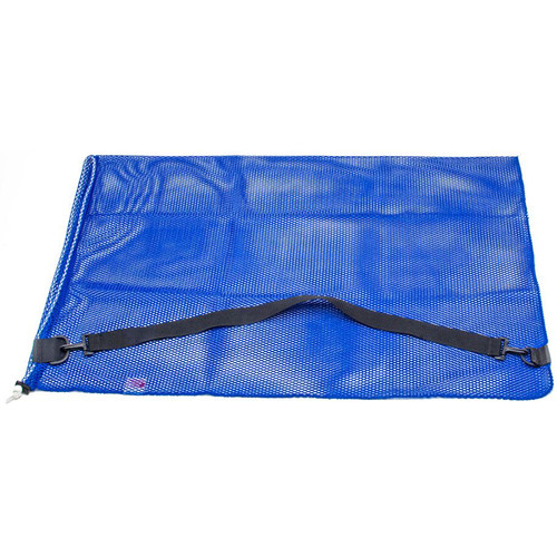 Innovative Scuba Concepts Extra Heavy-Duty Mesh Drawstring Dive Bag with D-Ring and Shoulder Strap (Large, 24 x 36", Blue)