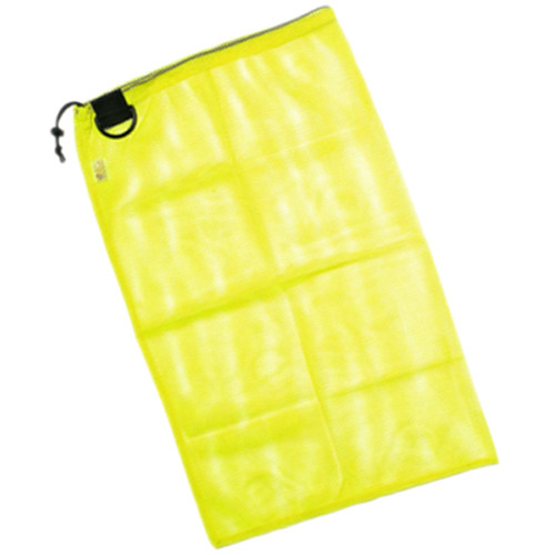 Innovative Scuba Concepts Econo Mesh Drawstring Bag with D-Ring (Medium, 18 x 30", Yellow)