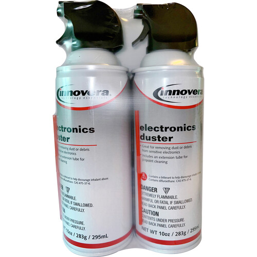 Innovera Compressed Air Duster Cleaner (10 oz, 2-Pack)