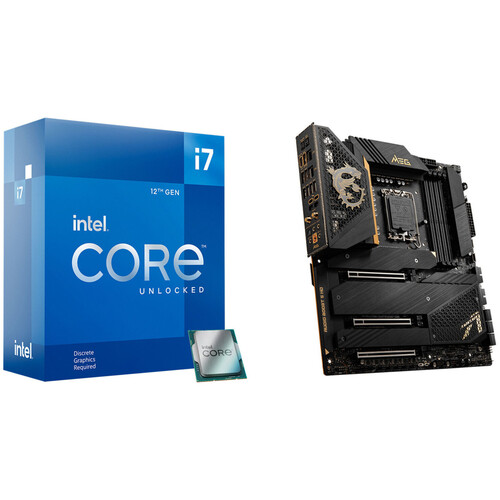 Intel Core i7-12700KF 3.6 GHz 12-Core LGA 1700 Processor & MSI MEG Z690 ACE E-ATX Motherboard Bundle