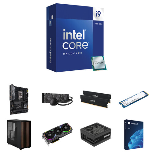 Intel Core i9-14900K Full-Tower Desktop Computer Builder's Bundle