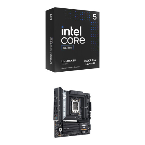 Intel Core Ultra 5 250KF Plus Processor & ASUS TUF GAMING B860M-PLUS WIFI Motherboard Kit