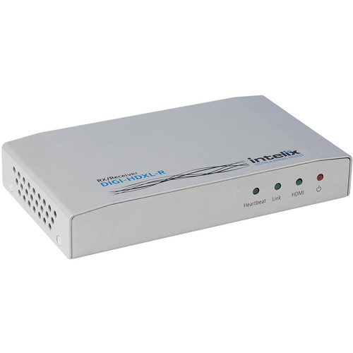 Intelix HDMI Extender Receiver Unit over HDBaseT with Ethernet, RS232, Bi-Directional IR, and PoE (492')