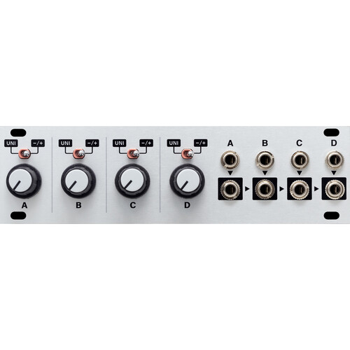 intellijel Quadratt 1U Quad Attenuator, Attenuverter, Mixer, and DC Voltage Source Eurorack Module