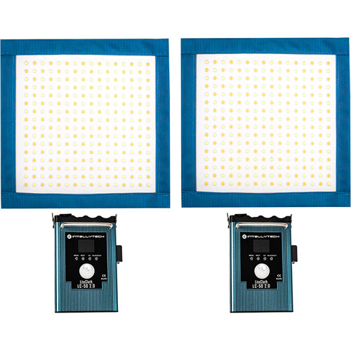 Intellytech LiteCloth LC-50 2.0 1 x 1 LED Mat 2-Light Kit (Gold Mount)