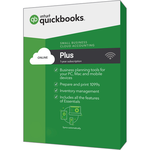Intuit QuickBooks Online 2017 1-Year Subscription (Plus, Boxed)