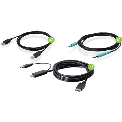 IOGEAR 4K Single-View HDMI to DisplayPort USB KVM Cable Kit with Audio (6')