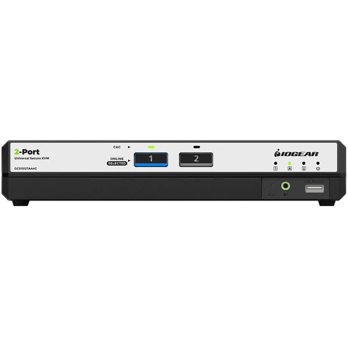 IOGEAR 2-Port Single View True Universal DP/HDMI Secure KVM Switch w/ CAC