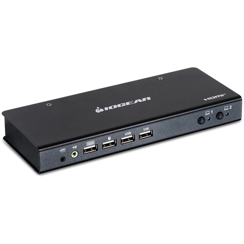 IOGEAR 2-Port Dual-View HDMI KVMP Switch with USB 2.0 Hub