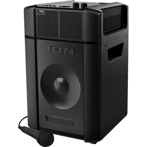 ION Audio Projector Plus Battery-Powered Indoor/Outdoor LED Projector with Full-Range Sound System and Microphone