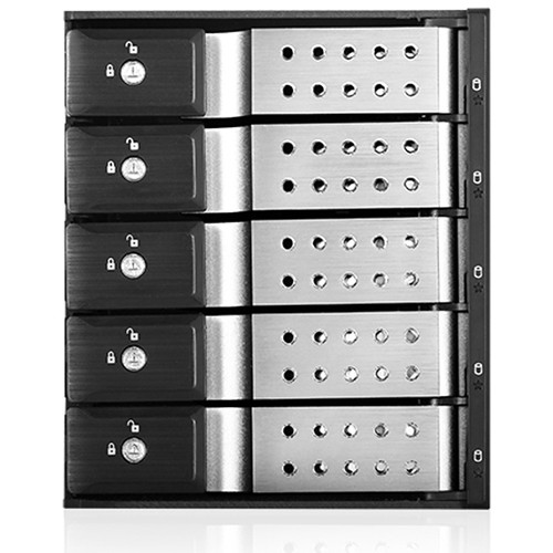 iStarUSA Trayless 3 x 5.25" to 5 x 3.5" 12 Gb/s HDD Hot-Swap Rack (Silver)
