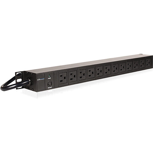 iStarUSA Vertical Style Power Distribution Unit with 12x NEMA 5-15R Outlets and 12' Cord