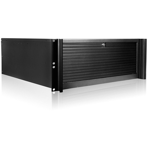iStarUSA D-416 4 RU Compact Stylish Rackmount Chassis with BPN-DE340SS SAS/SATA Trayless Hot-Swap Cage (Black Bezel)