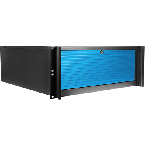 iStarUSA D416-DE4BL-BL 4-Bay Compact Rackmount Trayless Hotswap Chassis (Blue)
