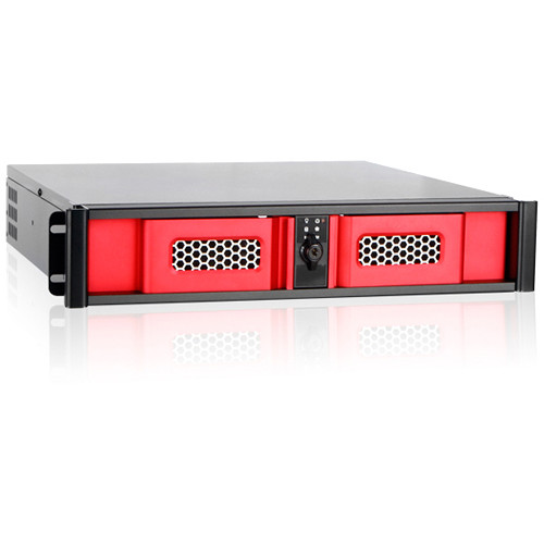 iStarUSA D-200SSE 2U Compact Stylish Rackmount Chassis (Red)