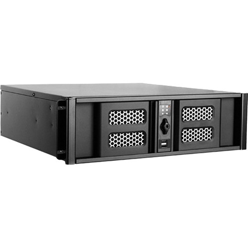 iStarUSA D Storm Series D-300SASE 3U Compact Stylish Aluminum Rackmountable Chassis (Black Bezel)