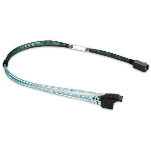 iStarUSA HD miniSAS SFF-8643 to 4x SATA Forward Breakout Cable (19.7")