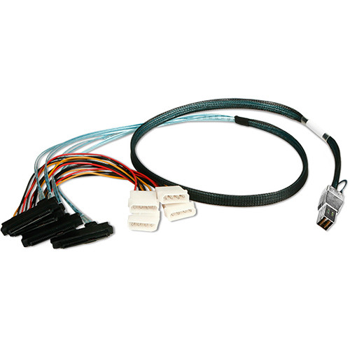 iStarUSA HD miniSAS SFF-8644 to 4x SFF-8482 Cable (3.3')