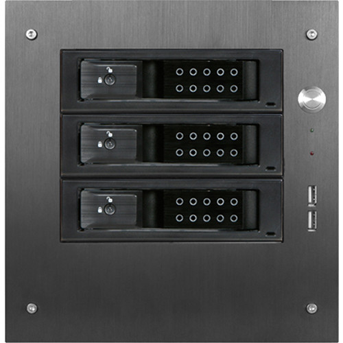 iStarUSA Compact Stylish 3x 3.5" Hotswap Trayless mini-ITX Tower (Black HDD Handles)