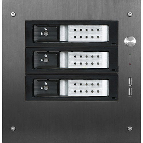 iStarUSA Compact Stylish 3x 3.5" Hotswap Trayless mini-ITX Tower (Silver HDD Handles)