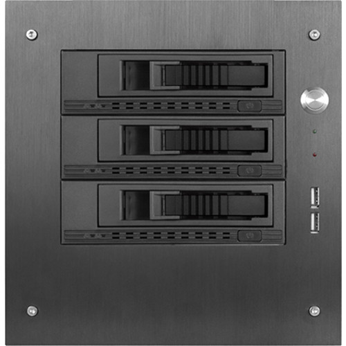 iStarUSA Compact Stylish 3x 3.5" Hotswap mini-ITX Tower (Black HDD Handles)