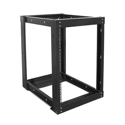 iStarUSA WOR-1511 Adjustable, Open-Frame Server Rack (15 RU, Black)