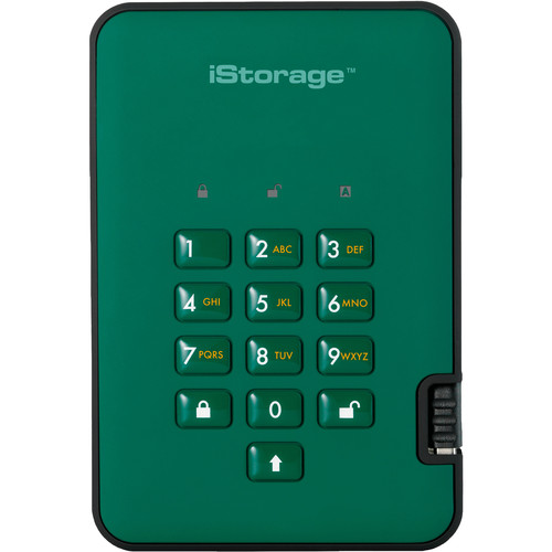 Istorage 2TB diskAshur2 USB 3.1 Encrypted Portable HDD (Racing Green)
