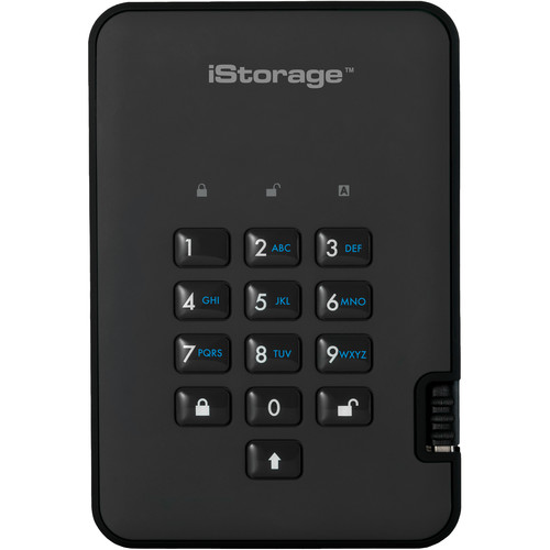 Istorage 3TB diskAshur2 USB 3.1 Encrypted Portable HDD (Phantom Black)
