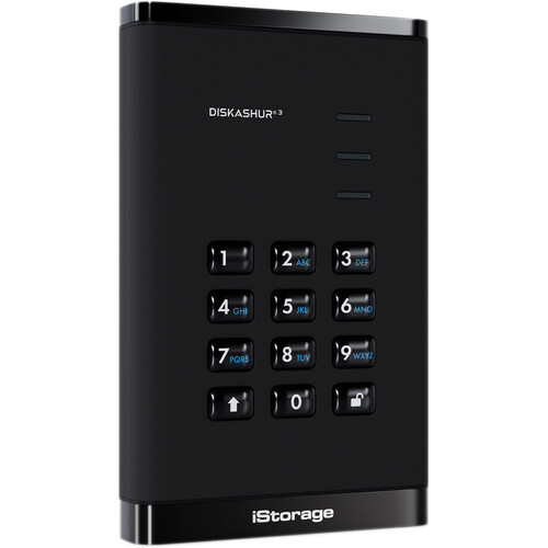 Istorage 2TB diskAshur3 USB 3.2 Gen 1 Encrypted Portable SSD (Black)