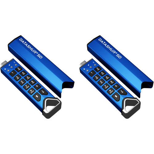 Istorage 256GB datAshur SD USB-C 3.2 Gen 1 Encrypted Flash Drive Dual-Pack With Keywriter License