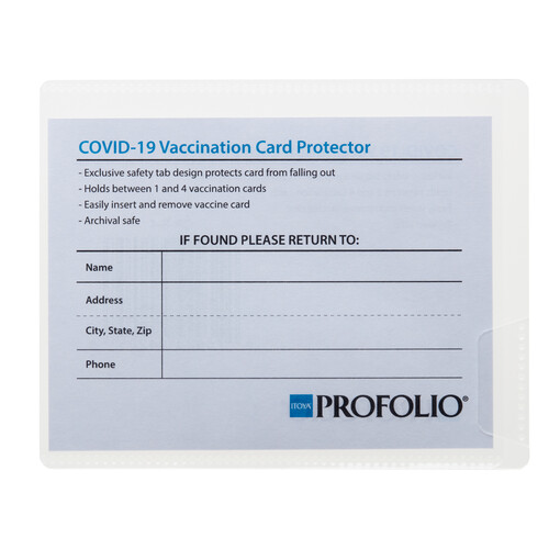 Itoya Sleeve for Vaccine Cards (3 x 4", Clear)