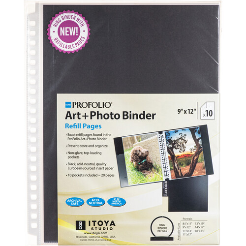 Itoya Profolio Art and Photo Refill Pages (9 x 12")