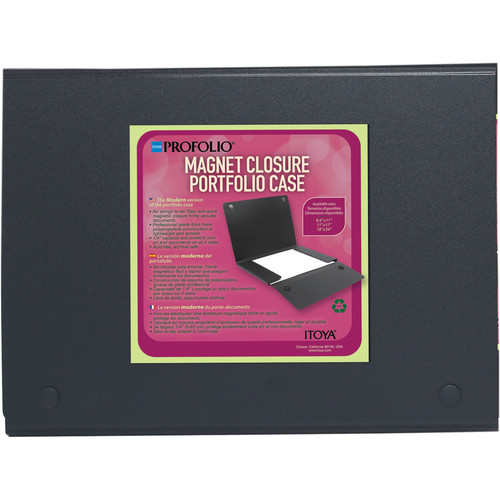 Itoya ProFolio Magnet Closure Portfolio Case (Black, 8.5 x 11")