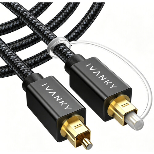 iVANKY Optical TOSLINK Audio Cable (10, Gray)